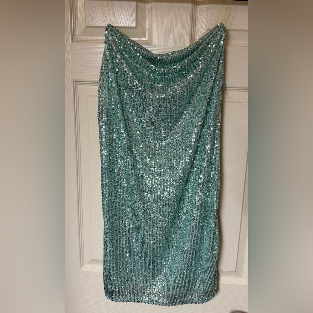 Bebe Mint Sequin Dress